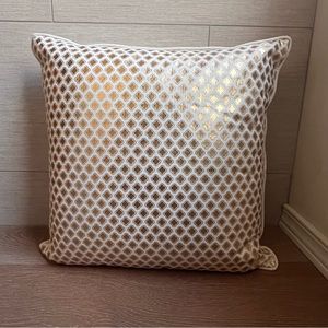 NWT Anthropologie gold pattern accent pillow square